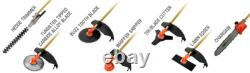 Garden Tools 62cc 7in1 Multitool Chainsaw Brushcutter Hedge Trimmer+2-extns