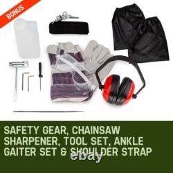 Garden Tools 62cc 7in1 Multitool Chainsaw Brushcutter Hedge Trimmer+2-extns