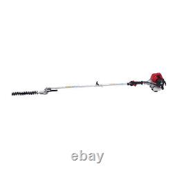 Gas Powered Pole Saw Brush Cutter Gas Hedge Trimmer for Tree Weed Garden 51.7CC