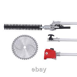 Gas Powered Pole Saw Brush Cutter Gas Hedge Trimmer for Tree Weed Garden 51.7CC