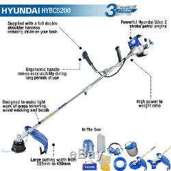 Grass Strimmer Petrol Trimmer Brush Cutter 2 Stroke Garden 52cc HYBC5200 HYUNDAI