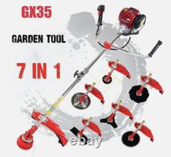 Gx35 brush cutter 7 in 1 gaso weed eater lawn mower 4 strokes weed wacker edger