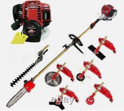 Gx35 brush cutter 7 in 1 string hedge trimmer petrol engine pole saw garden tool