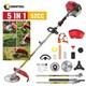 Heavy Duty 2500w Petrol Brush Cutter 52cc 5in1 Garden Strimmer Weed Cutter Multi