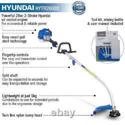 Hyundai 26cc Split Shaft Petrol Grass Trimmer 38cm Cutting Width HYTR2600X Hyundai 26cc Split Shaft Petrol Grass Trimmer 38cm Cutting Width HYTR2600X