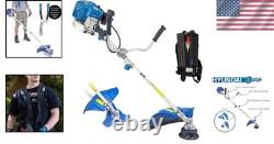Hyundai 52cc Petrol Grass Strimmer Trimmer & Brush Cutter, 2 In 1 Garden Tool
