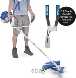 Hyundai 52cc Petrol Grass Strimmer Trimmer & Brush Cutter, 2 In 1 Garden Tool