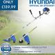 Hyundai Garden Trimmer Grass Strimmer Brushcutter Petrol Anti-vibration 52cc
