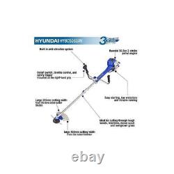 Hyundai HYBC5080AV 50.8cc 2 Stroke Petrol Brushcutter/Strimmer Cow Horn Handles