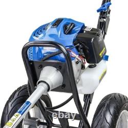 Hyundai Petrol Wheeled Field Grass Trimmer Strimmer 52cc 420mm Cut HYWT5200X Hyundai Petrol Wheeled Field Grass Trimmer Strimmer 52cc 420mm Cut HYWT5200X