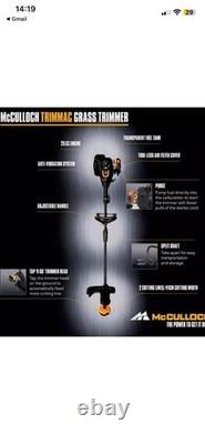 McCulloch Grass Trimmer TRIMMAC Petrol Grass Cutting Width 410mm Ergonomic