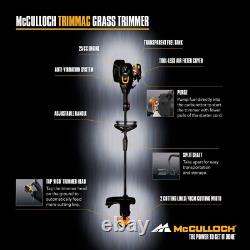McCulloch Grass Trimmer TRIMMAC Petrol Grass Cutting Width 410mm Ergonomic
