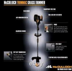 McCulloch Grass Trimmer TRIMMAC Petrol Grass Cutting Width 410mm Ergonomic