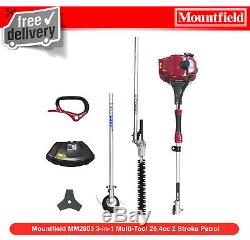 Mountfield MM2603 3-in-1 Multi-Tool 25.4cc 2 Stroke Petrol Hedge Trimmer