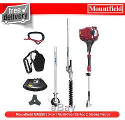 Mountfield MM2603 3-in-1 Multi-Tool 25.4cc 2 Stroke Petrol Hedge Trimmer