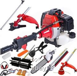 Multi Function Garden Tool 5in1 Petrol Strimmer Brush Cutter Chainsaw sweeper