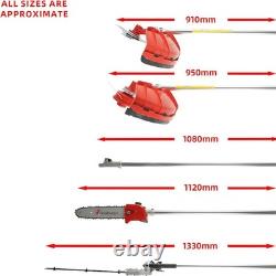 Multi Function Garden Tool 5in1 Petrol Strimmer Brush Cutter Chainsaw sweeper