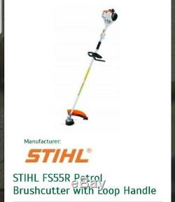 New Stihl FS55R Petrol Strimmer ErgoStart Brushcutter 27.2CC Loop Handle