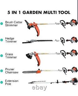 Parker 52cc Multi Function Garden Tool, Chainsaw, Hedge Trimmer, Brush Cutter