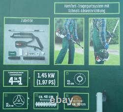 Parkside 4 In 1 Gas Multi-Tool Lawn Trimmer Brush Cutter Hedge Trimmer Pruner