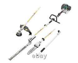 Parkside 4in1 Petrol Garden Multi Tool Strimmer Brush Cutter Hedge Trimmer 52cc