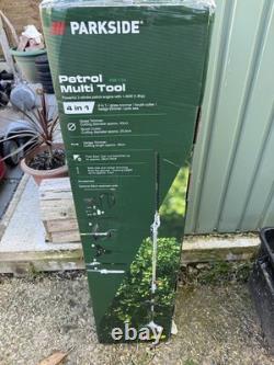 Parkside 4in1 Petrol Garden Multi Tool Strimmer Brush Cutter Hedge Trimmer 52cc