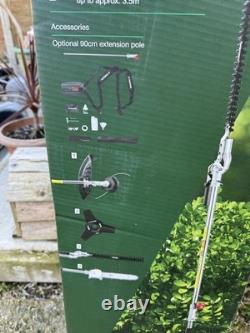 Parkside 4in1 Petrol Garden Multi Tool Strimmer Brush Cutter Hedge Trimmer 52cc