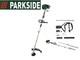 Parkside 4in1 Petrol Garden Multi Tool Strimmer Brush Cutter Hedge Trimmer Saw