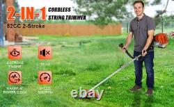 Petrol Backpack Brush Cutter Strimmer Grass Trimmer Garden 52cc 2 Stroke Kit