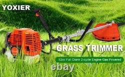Petrol Backpack Brush Cutter Strimmer Grass Trimmer Garden 52cc 2 Stroke Kit