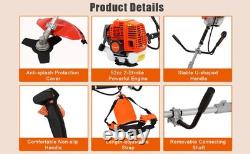 Petrol Backpack Brush Cutter Strimmer Grass Trimmer Garden 52cc 2 Stroke Kit