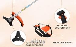 Petrol Backpack Brush Cutter Strimmer Grass Trimmer Garden 52cc 2 Stroke Kit