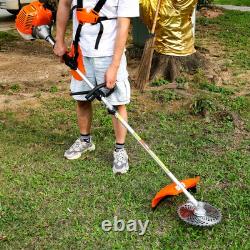 Petrol Backpack Brush Cutter Strimmer Set Grass Trimmer Garden 52cc 2 Stroke Kit