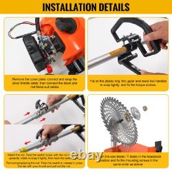 Petrol Backpack Brush Cutter Strimmer Set Grass Trimmer Garden 52cc 2 Stroke Kit