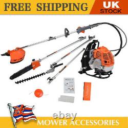Petrol Backpack Strimmer Brush cutter Chainsaw Hedge trimmer Garden 5 in 1 52cc