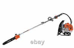 Petrol Backpack Strimmer Brush cutter Chainsaw Hedge trimmer Garden 5 in 1 52cc