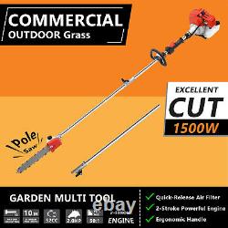 Petrol Backpack Strimmer Brushcutter Chainsaw Hedgetrimmer Garden 5in1 Kit 52cc