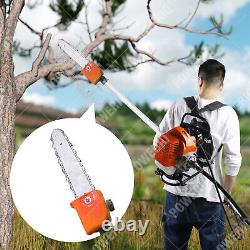 Petrol Backpack Strimmer Brushcutter Chainsaw Hedgetrimmer Garden 6in1 52cc