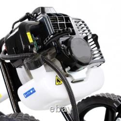 Petrol Brushcutter with Wheels 1.9kW 2-in-1 Brush Saw & Lawn Trimmer