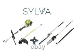 Petrol Garden Multi Tool 25cc 4 in 1 Strimmer, Hedge Trimmer, Chainsaw SYLVA