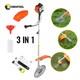 Petrol Garden Multi Tool 52cc 3 In 1 Strimmer Brush Cutter Grass Line Trimmer