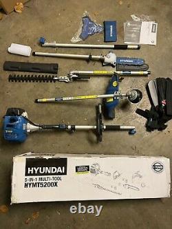 Petrol Garden Multi Tool 52cc 5 in 1 Chainsaw, Strimmer, Hedge Trimmer Hyundai