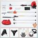 Petrol Garden Multi Tool 52cc 5 In 1 Pole Chainsawith Strimmer/ Hedge Trimmer