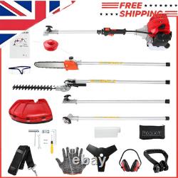 Petrol Garden Multi Tool 52cc 5in1 Pole Chainsawith Strimmer/Hedge Trimmer in-one