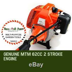Petrol Garden Multi Tool 62cc 7in1 Hedge Trimmer Chainsaw Strimmer Brushcutter