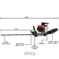 Petrol Hedge Trimmer 26cc 600mm Blades Brush Cutter Blade Double Sided UK