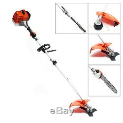 Petrol Multi Tool 5in1 52cc 1.9hp Garden Tool Pole Saw Hedge Trimmer Brushcutter
