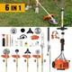 Petrol Strimmer 6in1 52cc 2stroke Chainsaw Hedge Trimmer Multi Tool Brush Cutter