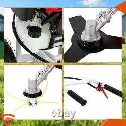 Petrol Wheeled Brush Cutter Handles Split Shaft Professional 7500rpm 2 in 1