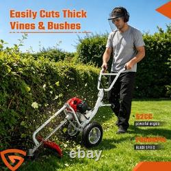 Petrol Wheeled Brush Cutter Handles Split Shaft Professional 7500rpm 2 in 1